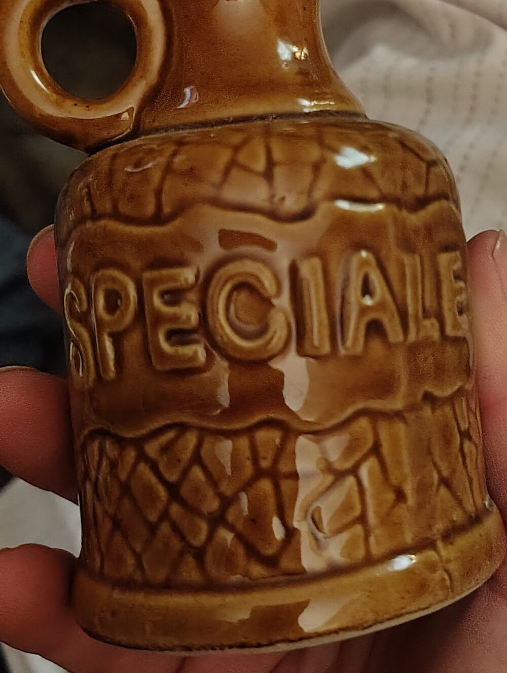 Glazed Ceramic 'Speciale' Decorative Jug - Brown
